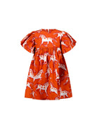 Abito per bambina Stella McCartney Kids rosso con stampa cavalli all-over TY1F11 Z3744 421MC STELLA McCARTNEY KIDS 