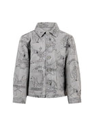 Giacca per bambino Stella McCartney Kids grigia con stampa grafica Bugs TY2P27 Z3544 909NE STELLA McCARTNEY KIDS 