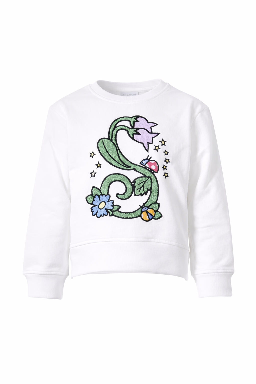 Felpa per bambina Stella McCartney Kids bianca con stampa floreale TY4A20 Z3409 101 STELLA McCARTNEY KIDS 