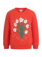 Felpa per bambina Stella McCartney Kids rossa con stampa fiori sul davanti TY4B00 Z0499 426 STELLA McCARTNEY KIDS 
