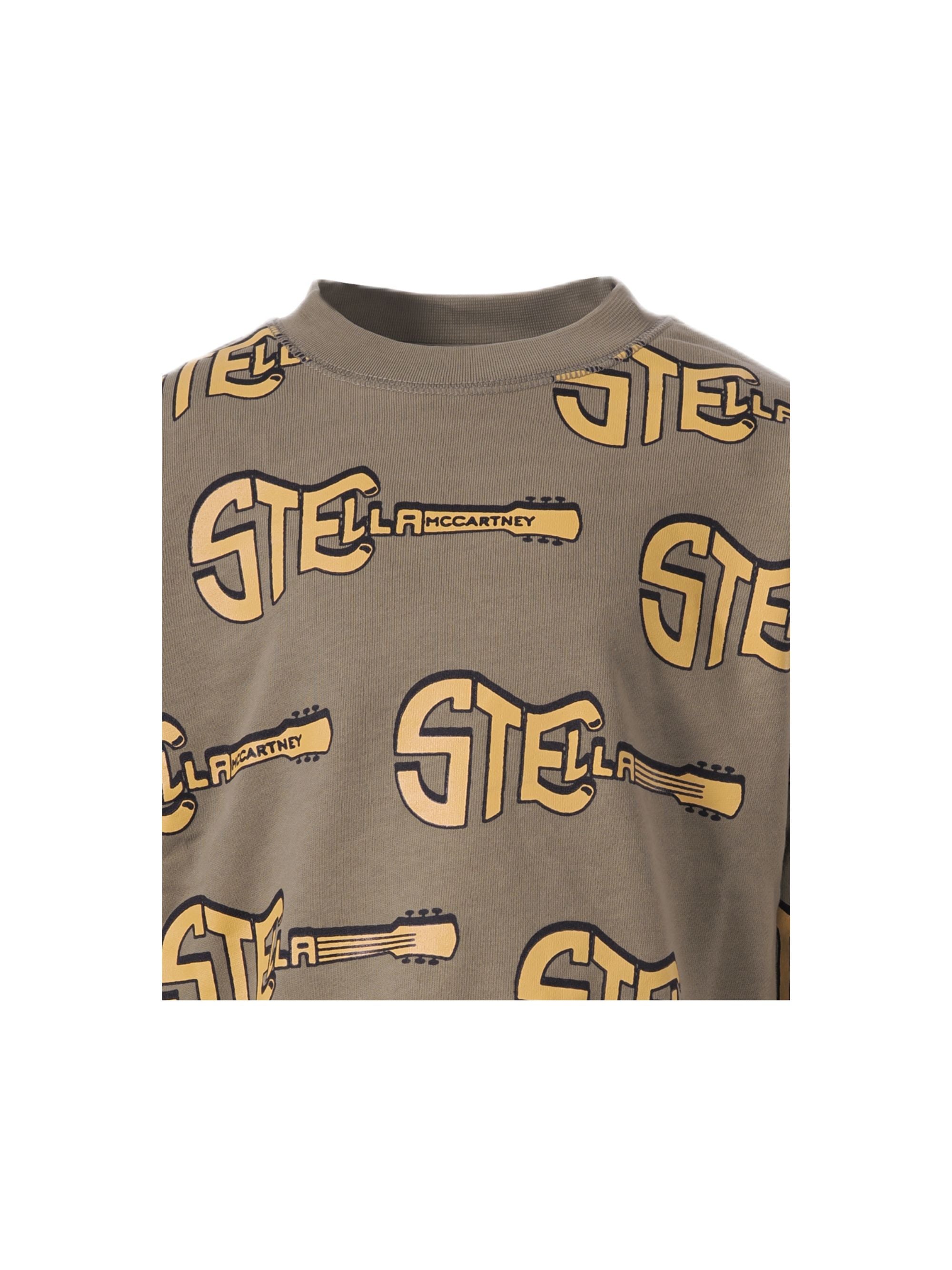 Felpa per bambino Stella McCartney Kids multicolore con stampa logo all-over TY4P50 Z3523 770MC STELLA McCARTNEY KIDS 
