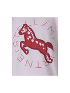 Felpa per bambina Stella McCartney Kids bianca con stampa cavallo TY4R50 Z0499 101 STELLA McCARTNEY KIDS 