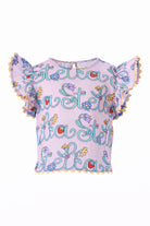 T-shirt per bambina Stella McCartney Kids rosa con ruches TY5A12 Z3434 51RMC STELLA McCARTNEY KIDS 