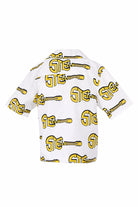 Camicia per bambino Stella McCartney Kids bianca con stampo logo chitarra TY5P01 Z3542 101MC STELLA McCARTNEY KIDS 