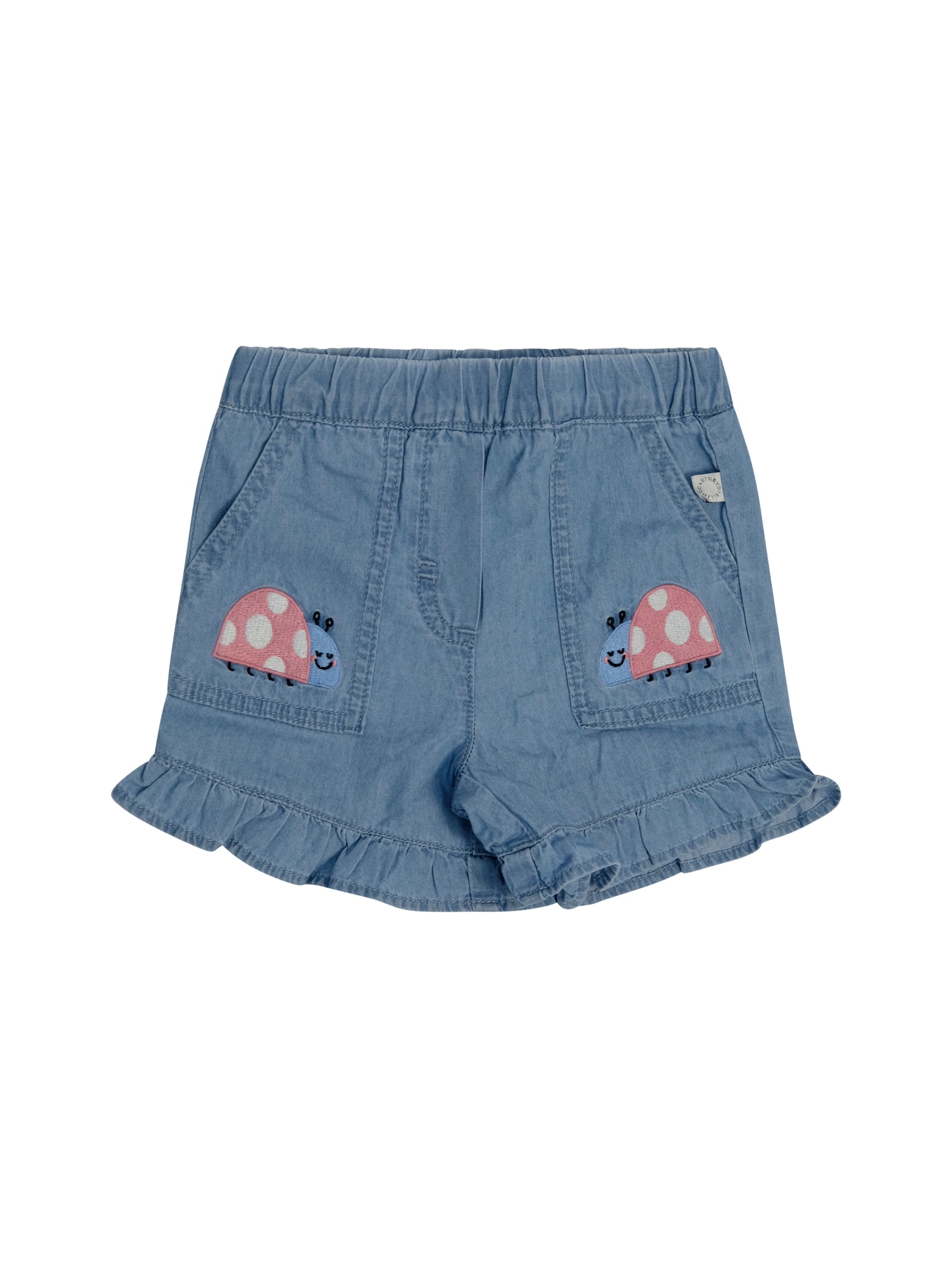 Shorts per neonata Stella McCartney Kids denim con stampa coccinelle TY6019 Z0161 600 STELLA McCARTNEY KIDS 