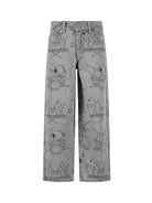 Jeans per bambino Stella McCartney Kids grigi con stampa grafica TY6P10 Z3544 909NE STELLA McCARTNEY KIDS 