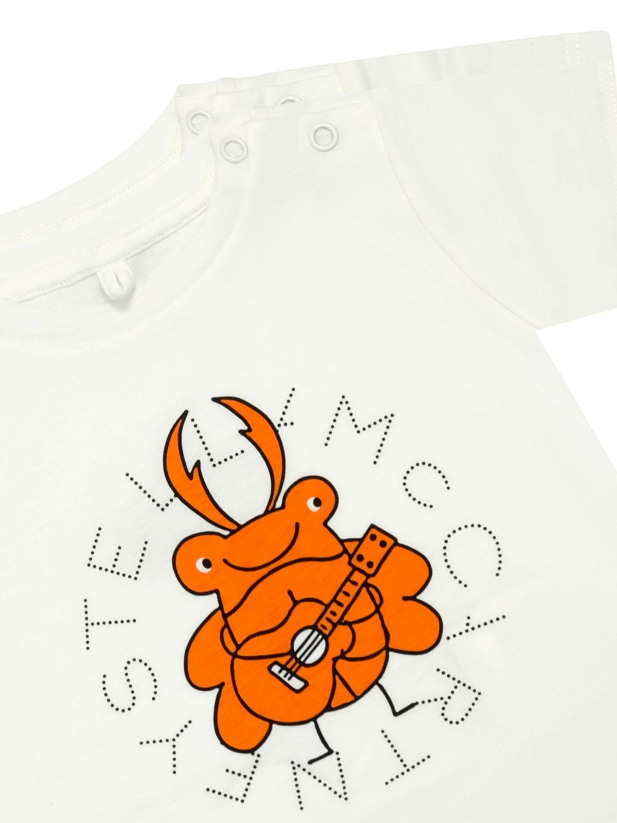 T-shirt per neonato Stella McCartney Kids bianca con stampa grafica TY8510 Z0434 101 STELLA McCARTNEY KIDS 