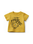 T-shirt per neonato Stella McCartney Kids gialla con scritta "I am the music man" TY8520 Z0434 251 STELLA McCARTNEY KIDS 