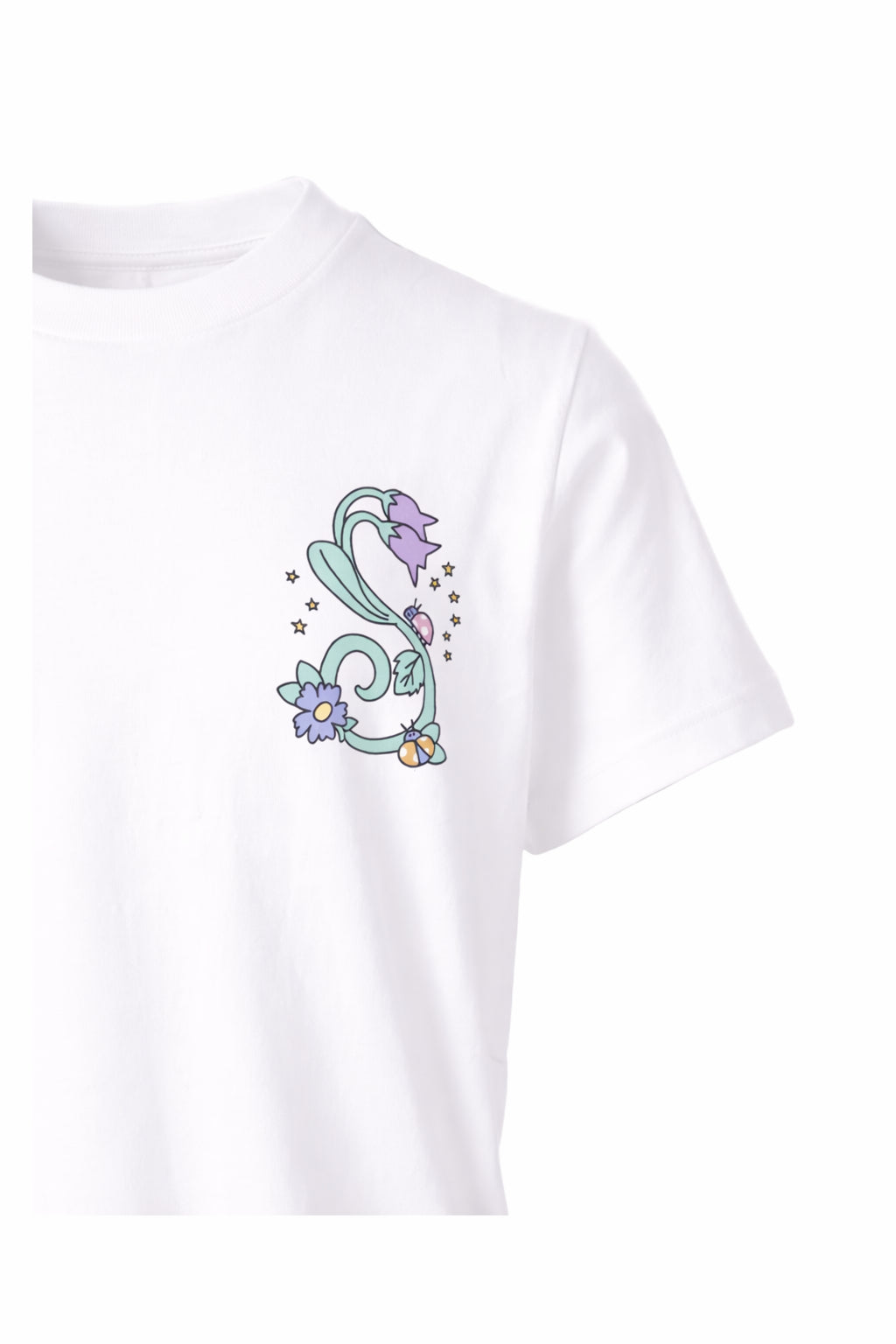 T-shirt per bambina Stella McCartney bianca con stampa floreale TY8A21 Z0434 101 STELLA McCARTNEY KIDS 