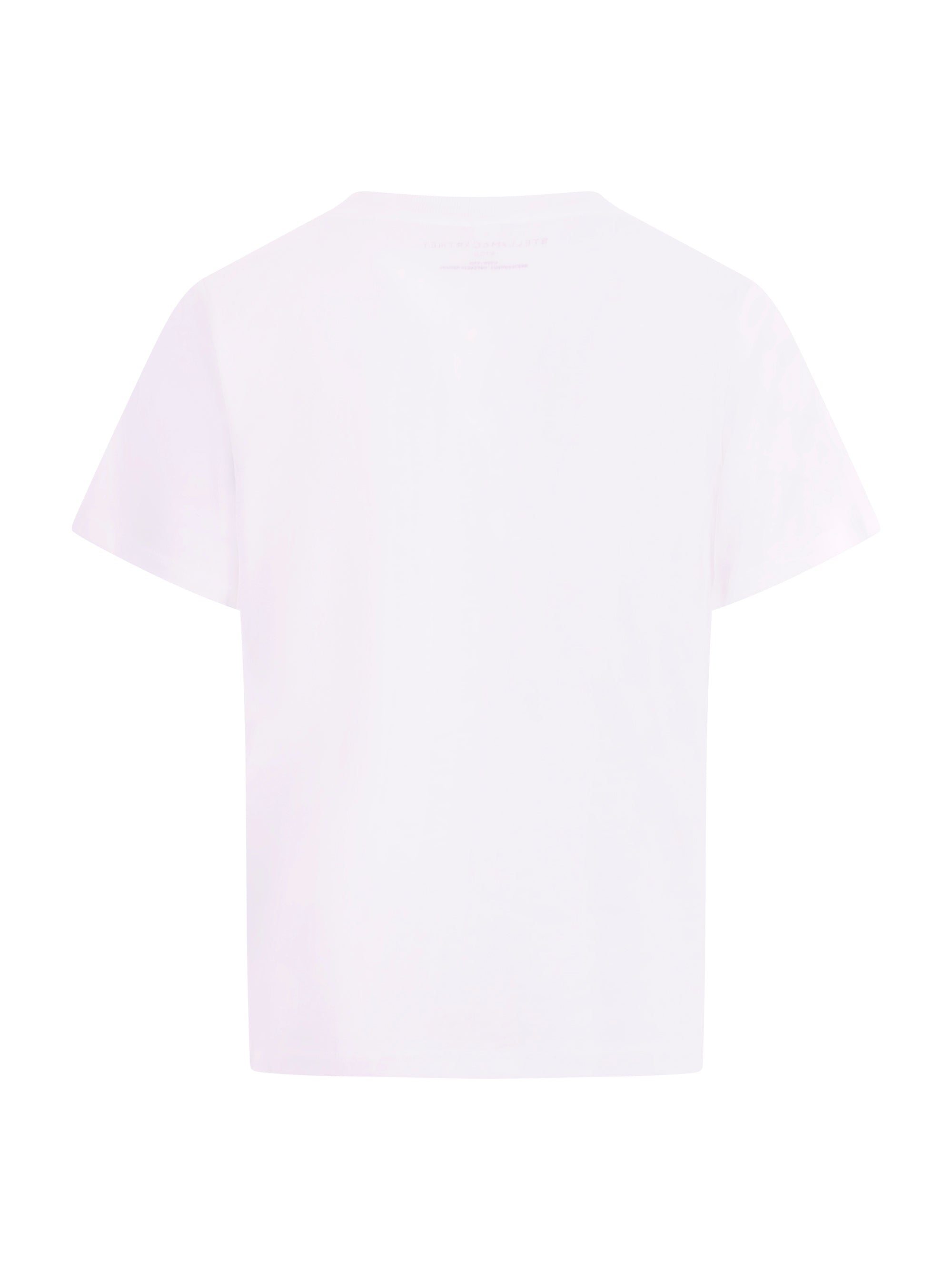 T-shirt per bambina Stella McCartney Kids bianca constampa grafica sul davanti TY8A61 Z0434 100 STELLA McCARTNEY KIDS 