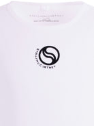 Canotta per bambina Stella McCartney Kids bianca con logo sul davanti a contrasto TY8B92 Z2016 100 STELLA McCARTNEY KIDS 