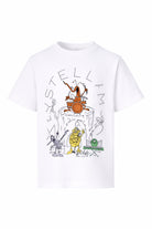 T-shirt per bambino Stella McCartney Kids bianca con stampa grafica sul davanti TY8P61 Z0434 101 STELLA McCARTNEY KIDS 