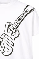 T-shirt per bambino Stella McCartney Kids bianca con stampa grafica sul davanti TY8P71 Z0434 101 STELLA McCARTNEY KIDS 