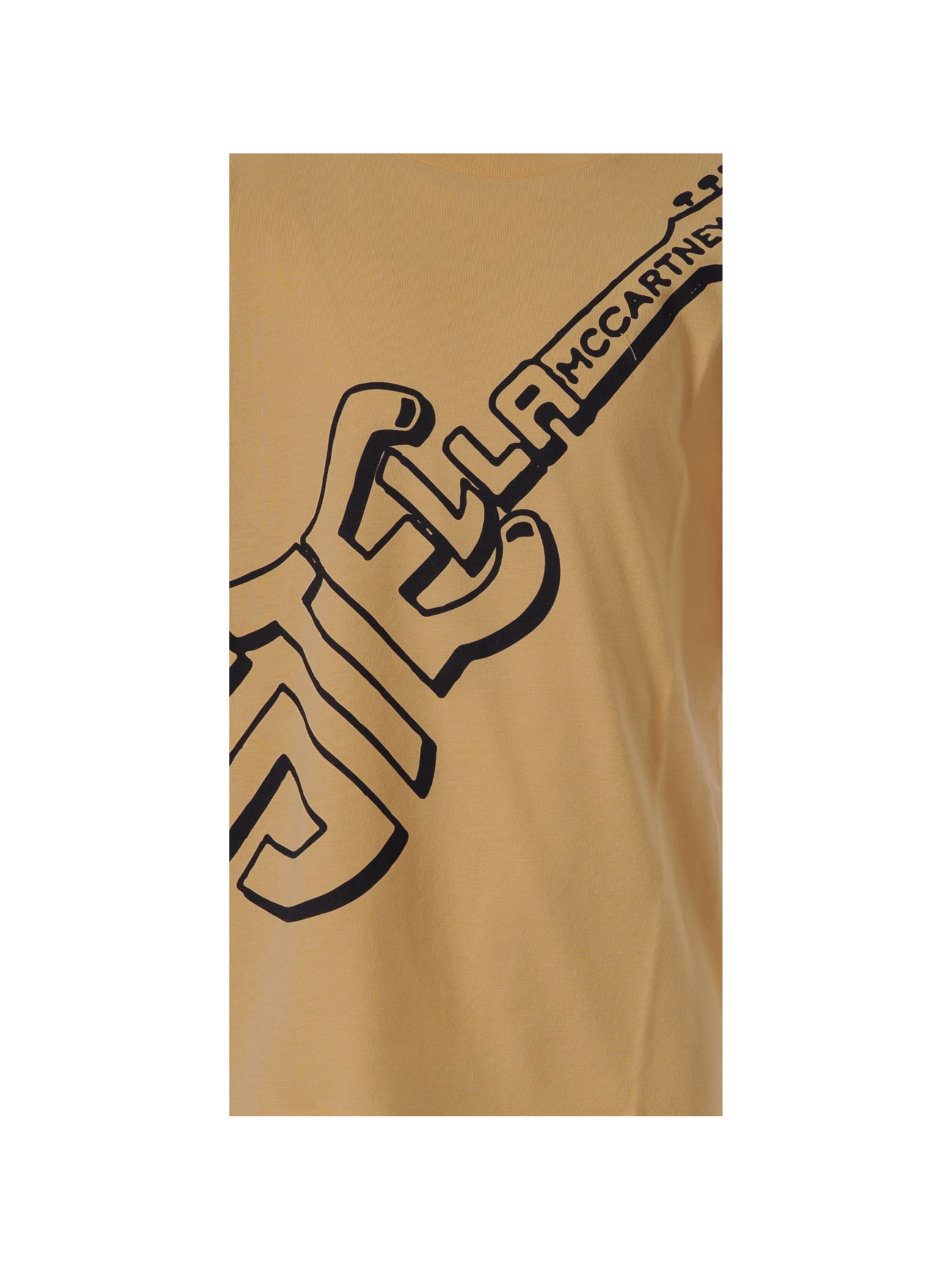 T-shirt per bambino Stella McCartney Kids gialla con stampa grafica sul davanti TY8P71 Z0434 251 STELLA McCARTNEY KIDS 