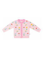 Cardigan per neonata Stella McCartney Kids rosa con ricamo fiori TY9130 Z2423 51Z STELLA McCARTNEY KIDS 