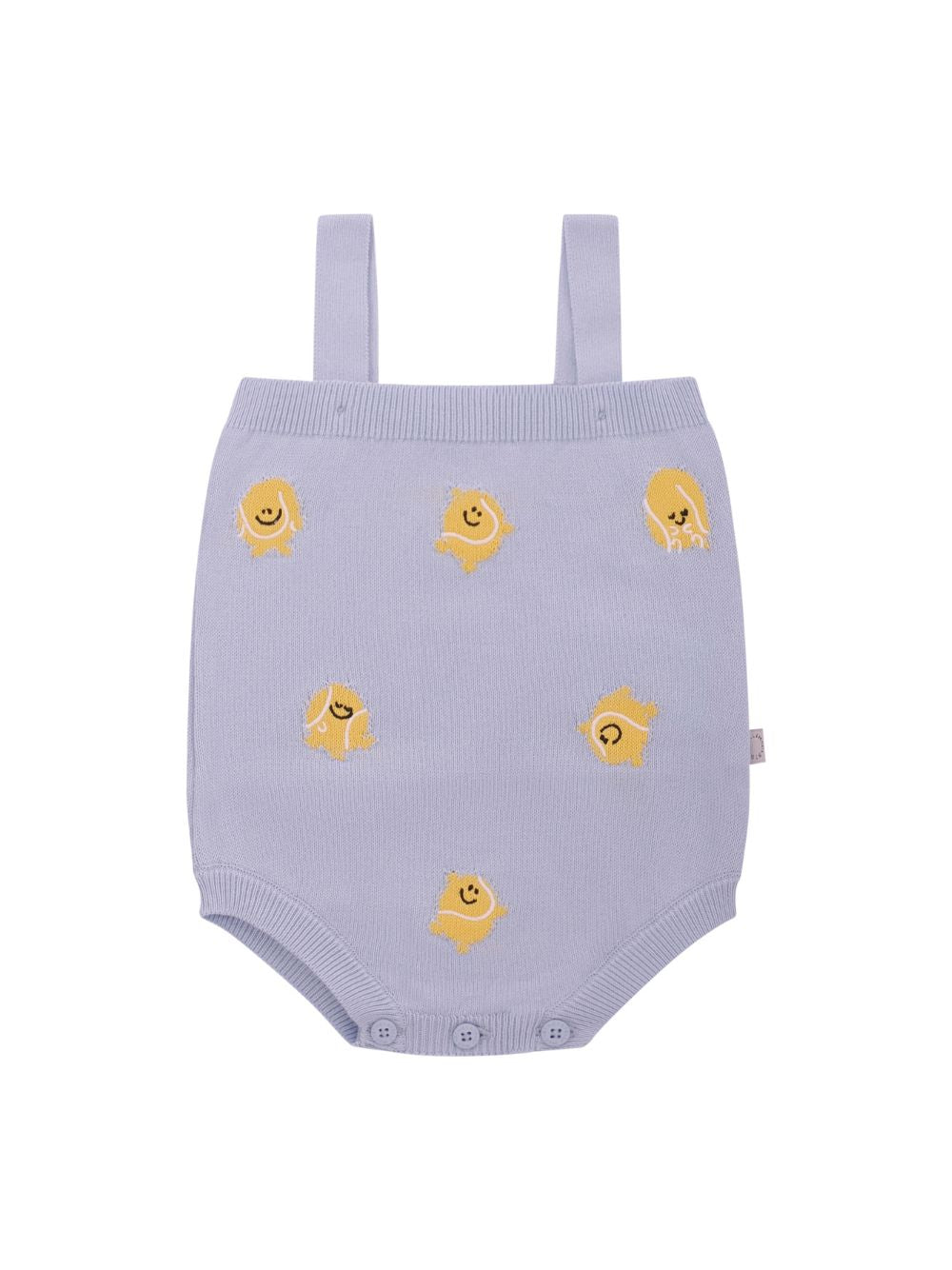 Body per neonato Stella McCartney Kids azzurro con ricamo palline da tennis TYA532 Z2423 602 STELLA McCARTNEY KIDS 