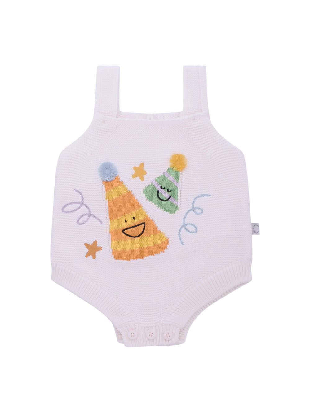 Body per neonati Stella McCartney Kids bianco con ricamo cappelli da festa TYA542 Z2423 101 STELLA McCARTNEY KIDS 