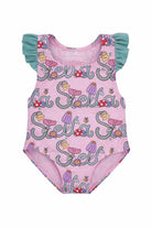 Costume per neonata Stella McCartney Kids rosa con stampa logo all-over TYC039 Z3587 51RMC STELLA McCARTNEY KIDS 
