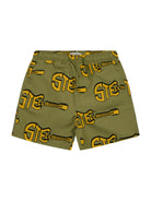 Costume per bambino Stella McCartney Kids verde con stampa logo all-over TYCP59 Z3527 663MC STELLA McCARTNEY KIDS 