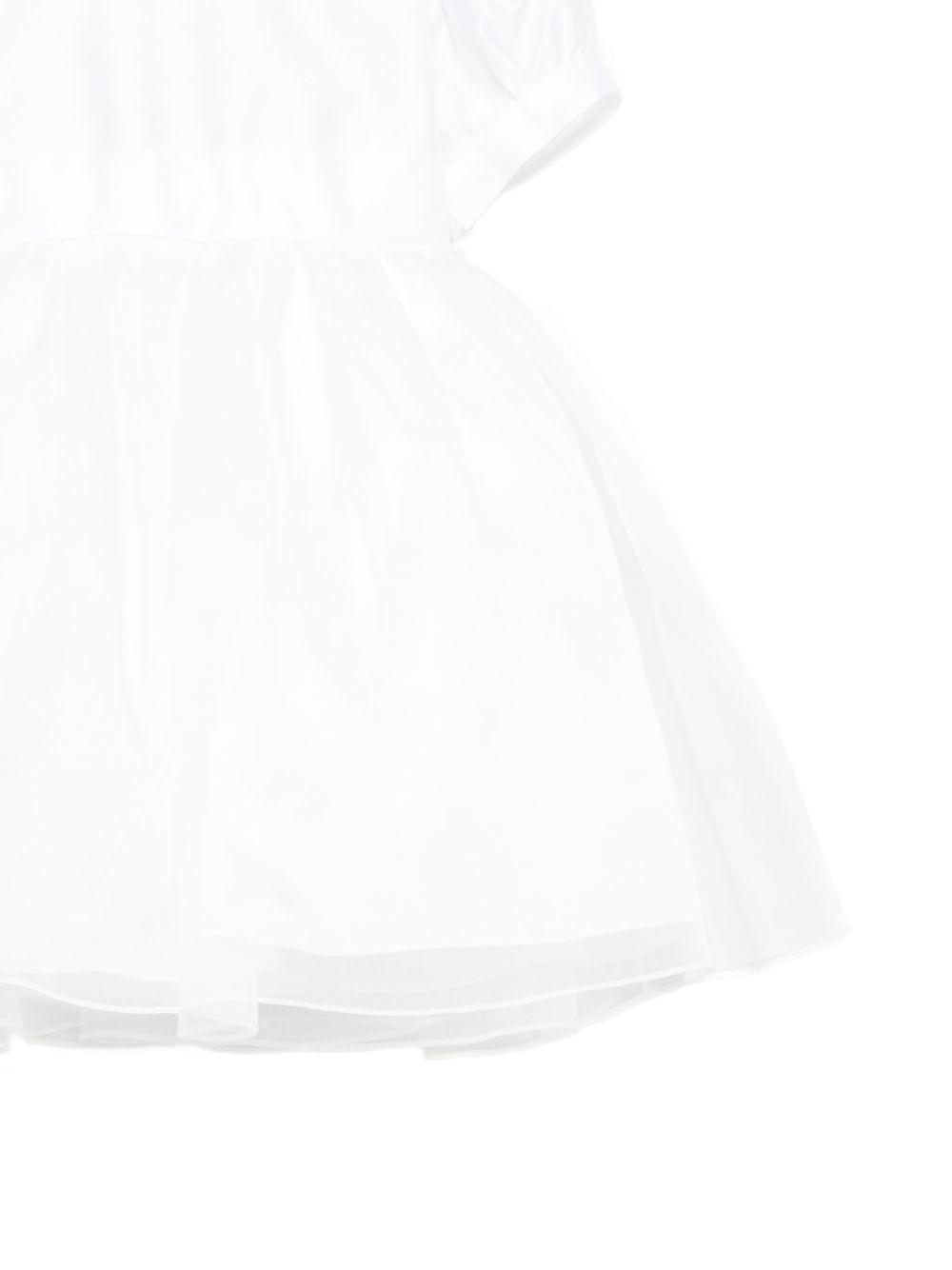 Abiti eleganti per neonata Mariella Ferrari bianco con colletto alla Peter Pan - Rubino Kids