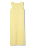 Abito a coste per bambina Givenchy Kids giallo con applicazione logo - Rubino Kids