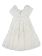 Abito a fiori per bambina Billieblush bianco con scollo rotondo - Rubino Kids