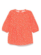 Abito arancione per neonata con stampa all over Stella McCartney Kids - Rubino Kids