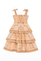 Abito Awaken per bambina Zimmermann Kids beige con balze - Rubino Kids