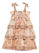Abito Awaken per bambina Zimmermann Kids beige con balze - Rubino Kids