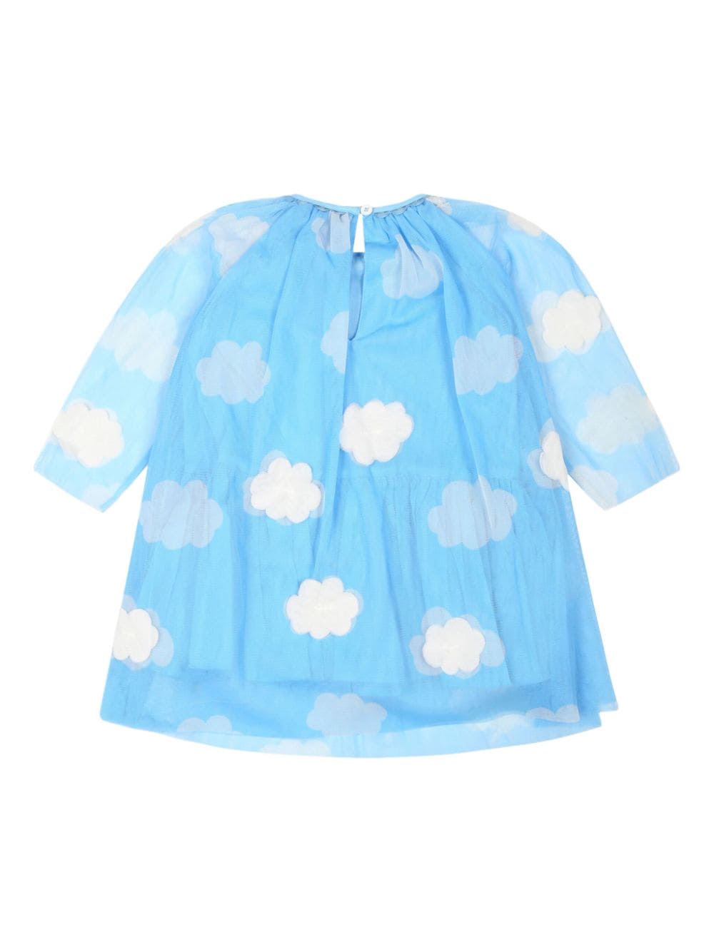 Abito azzurro per neonata con stampa nuvole Stella McCartney Kids - Rubino Kids