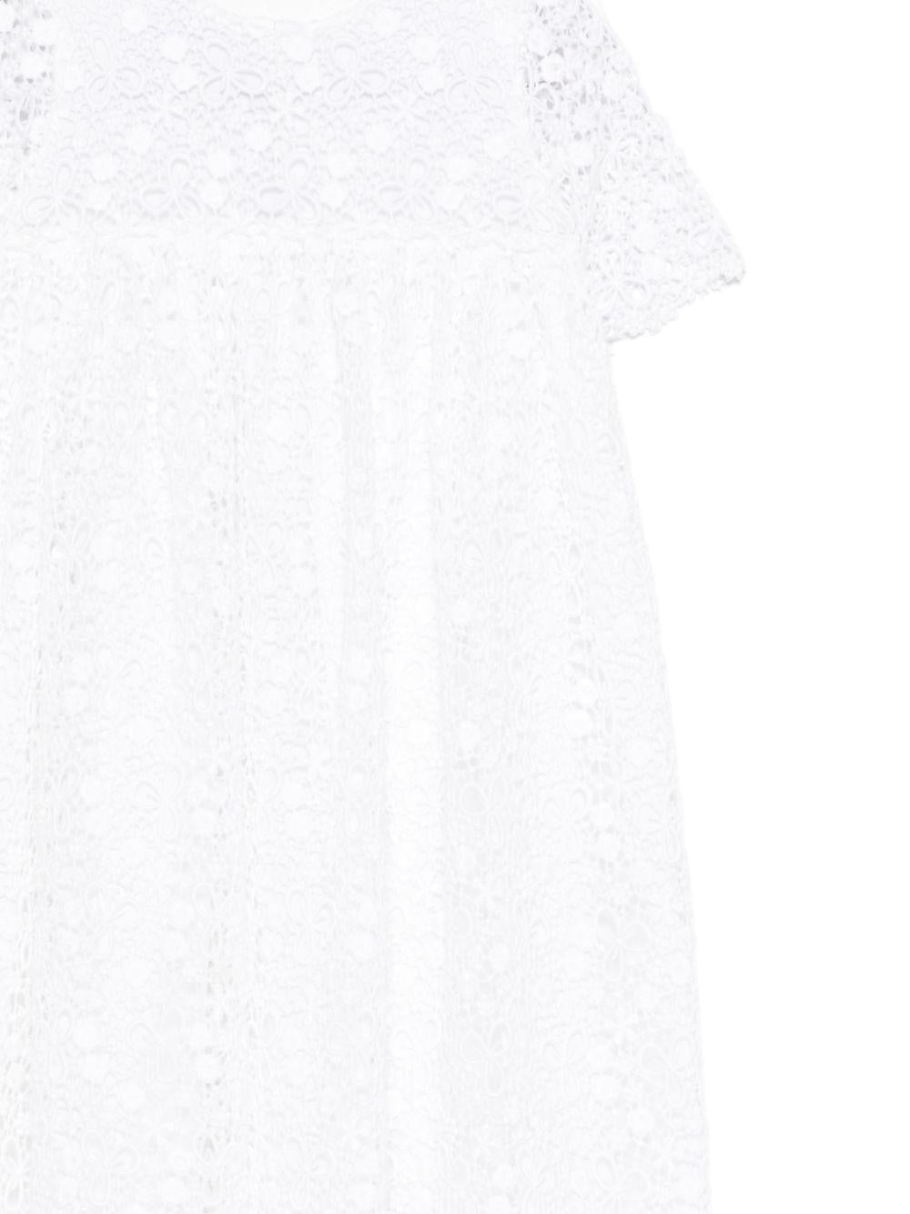 Abito battesimale per neonata Jesurum Baby bianco in pizzo - Rubino Kids