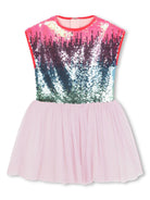 Abito bianco per bambina con paillettes Billieblush - Rubino Kids