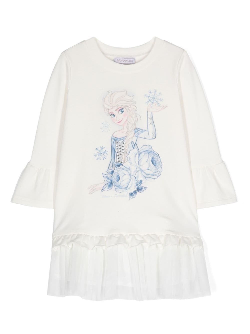 Abito bianco per bambina con stampa x Disney Monnalisa - Rubino Kids