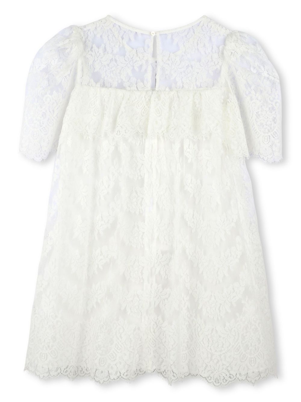 Abito Calais per bambina Chloè Kids bianco con scritto con logo - Rubino Kids