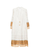 Abito chemisier per donna Alyisi beige con design a righe - Rubino Kids