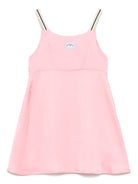 Abito con applicazione per bambina Palm Angels Kids rosa con scollo ampio - Rubino Kids