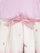 Abito con cintura per neonata Monnalisa rosa con scollo rotondo - Rubino Kids