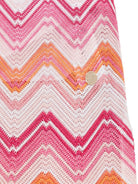 Abito con motivo a zigzag per bambina Missoni Kids bianco con spacchi laterali - Rubino Kids