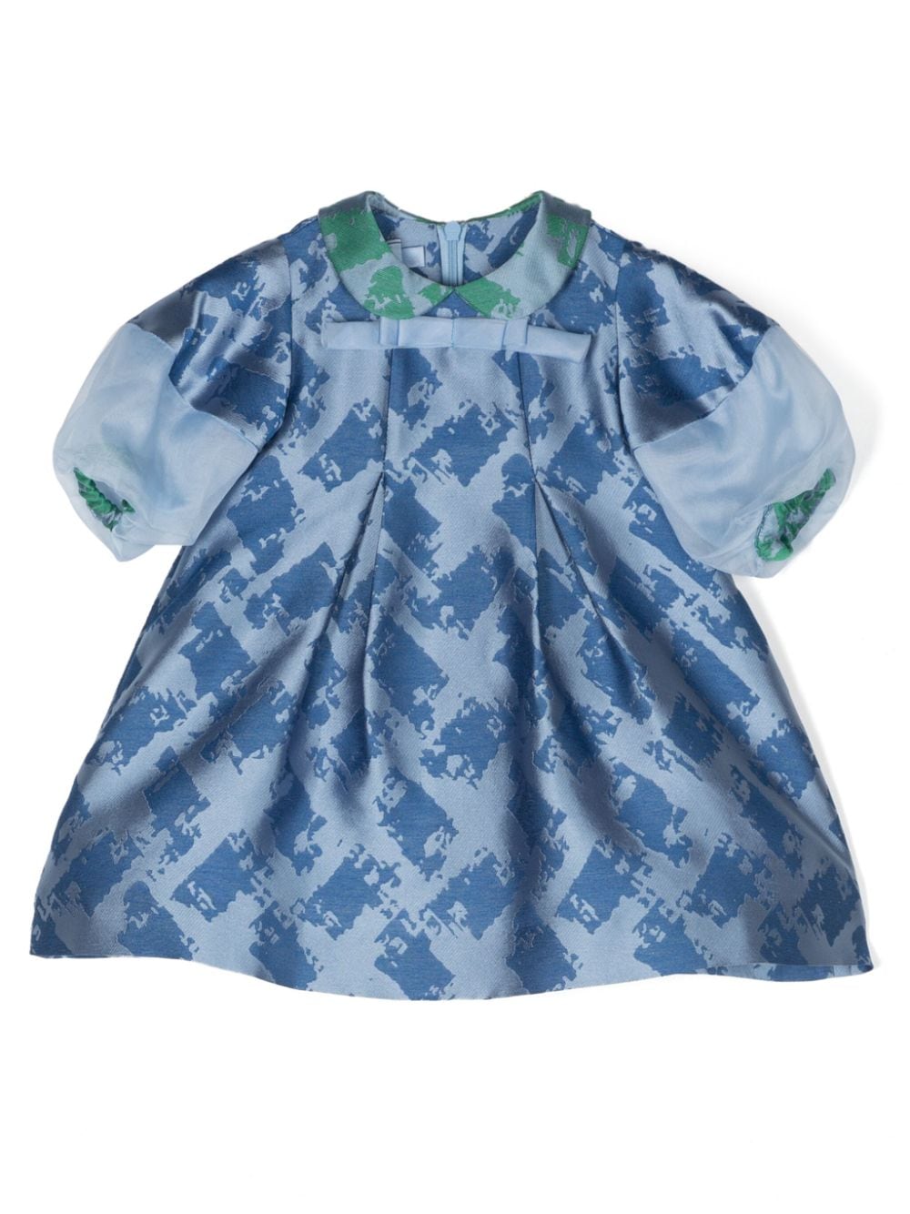 Abito con motivo in pied - de - poule jacquard - Rubino Kids