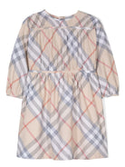 Abito con motivo Vintage Check per bambina Burberry Kids beige con scollo rotondo - Rubino Kids