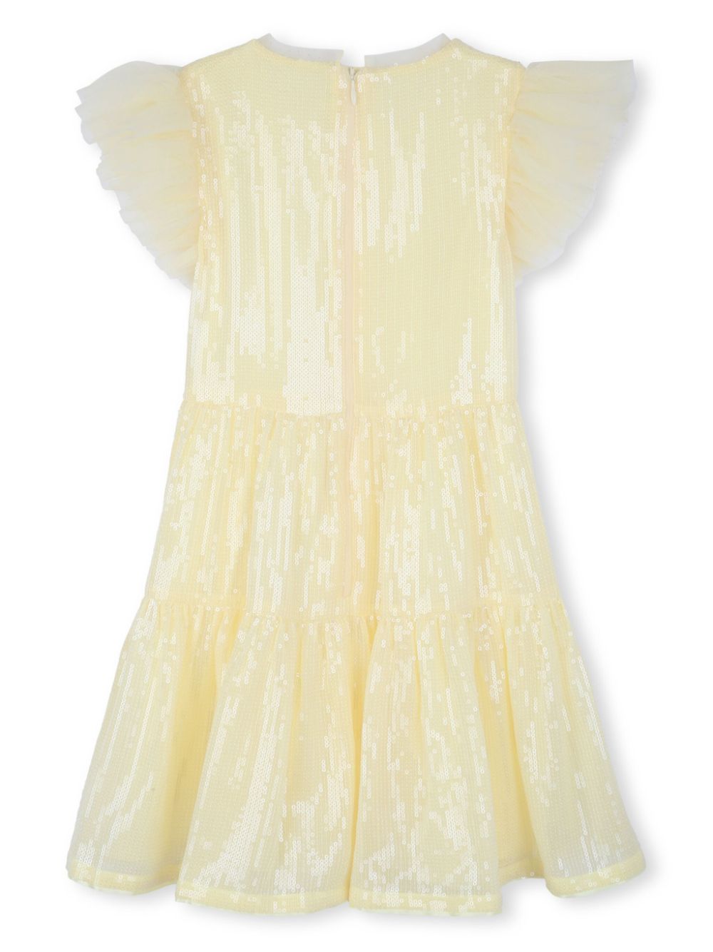 Abito con paillettes per bambina Billieblush giallo con orlo svasato - Rubino Kids