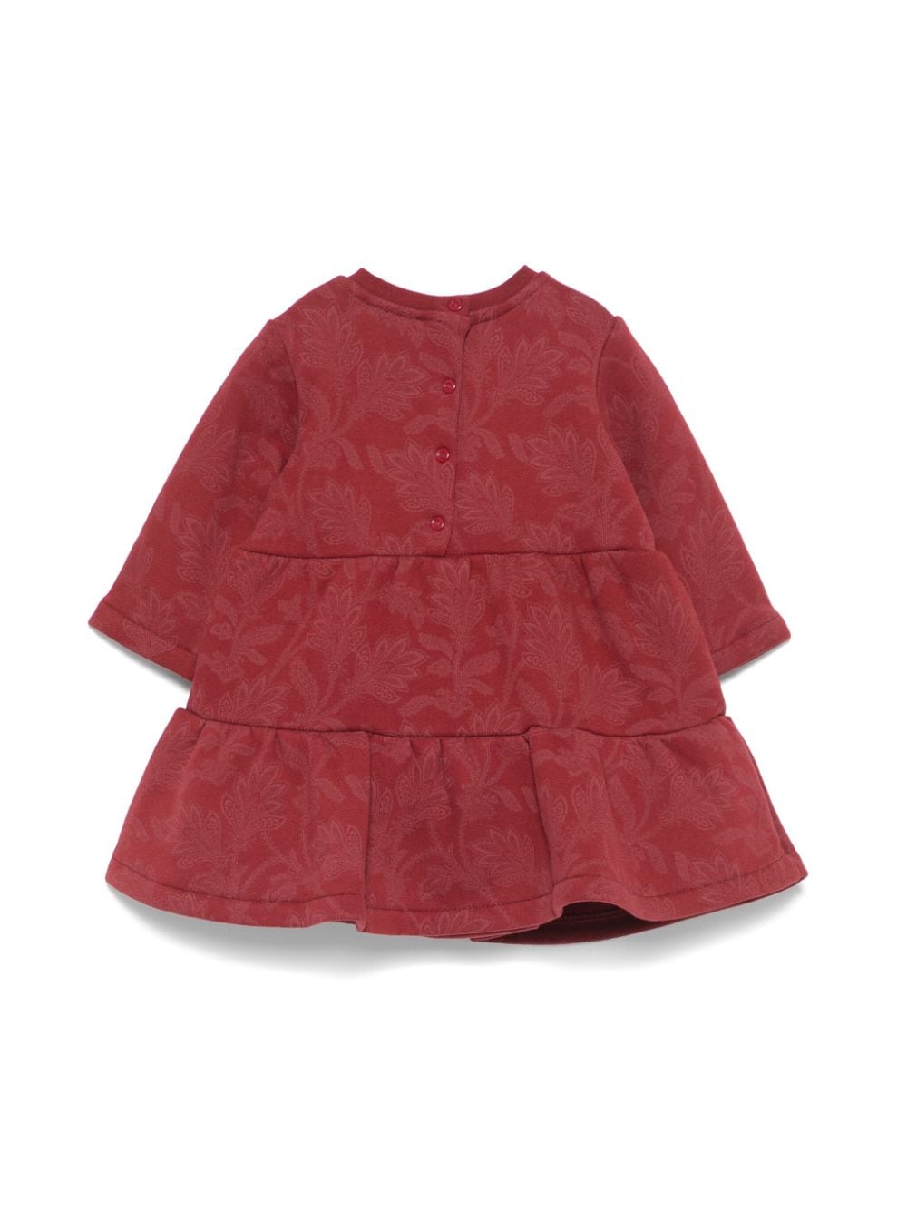 Abito con ricamo Pegaso per neonata ETRO KIDS rosso con trama jersey - Rubino Kids