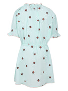 Abito con ricamo per bambina Stella McCartney Kids verde con orli elasticizzati - Rubino Kids