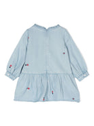 Abito con ricamo per neonata Tommy Hilfiger Junior azzurro con scollo a goccia - Rubino Kids