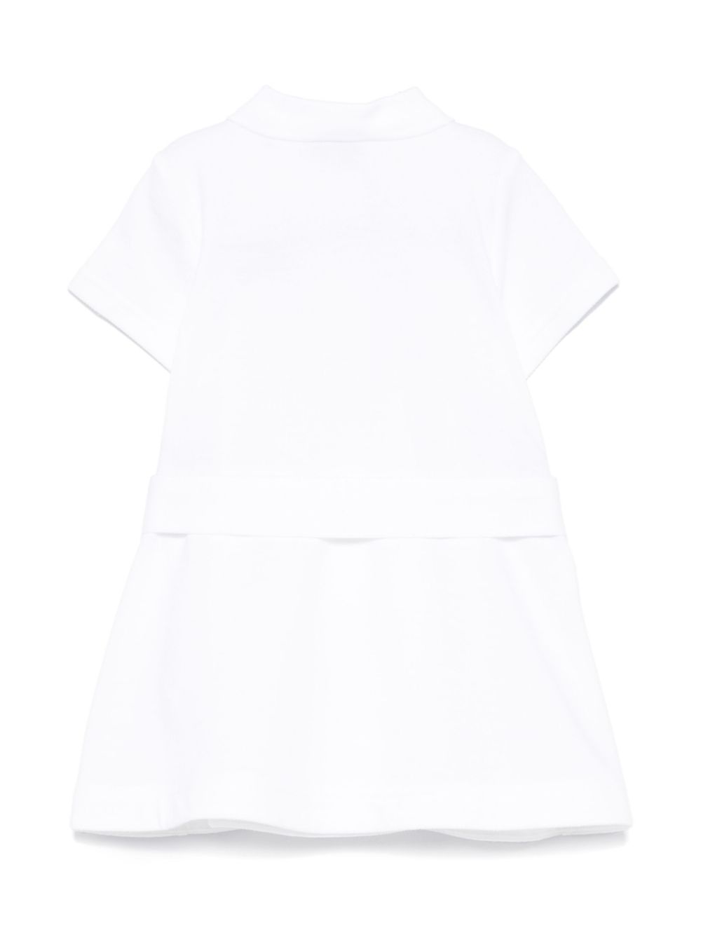 Abito con ricamo per neonato Burberry Kids bianco con colletto stile polo - Rubino Kids