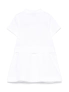 Abito con ricamo per neonato Burberry Kids bianco con colletto stile polo - Rubino Kids