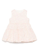 Abito con stampa a fiori per neonata Il Gufo rosa con girocollo - Rubino Kids