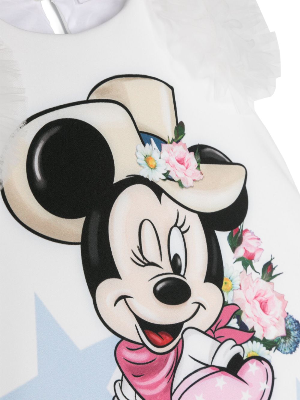 Abito con stampa Monnalisa x Disney Minnie Mouse - Rubino Kids