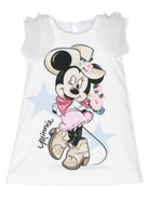 Abito con stampa Monnalisa x Disney Minnie Mouse - Rubino Kids