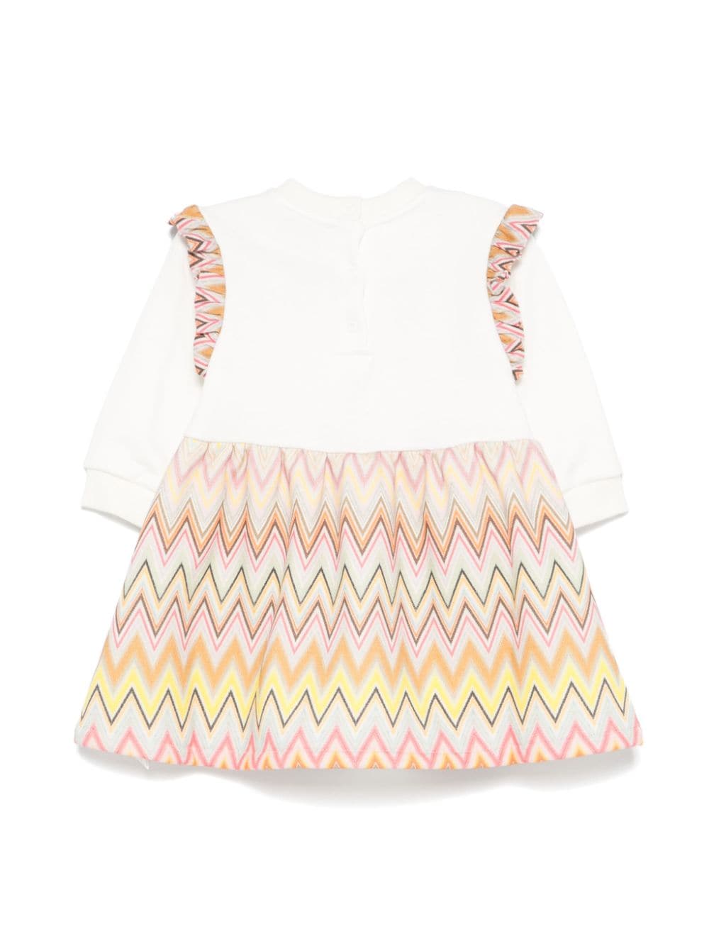 Abito con stampa per neonata Missoni Kids bianco a zigzag - Rubino Kids